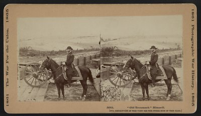 1864年、アトランタ近郊のユニオンラインにいるシャーマン将軍「オールドティカムサ」 作： George N. Barnard